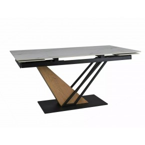 Стол обеденный SIGNAL GENESIS белый/дуб 180-240/90